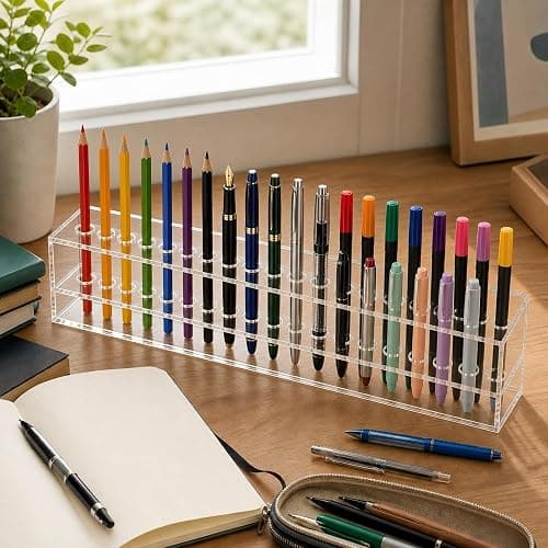 Nail Art Tool Organizer, Nail Technician Gifts, Nail Brush Holder, Storage for Storing Pro Beauty Finger Nailcare Art Kit Tools Makeup Display Case Refillable Container Holder Organization (1, 24) thumbnail 8