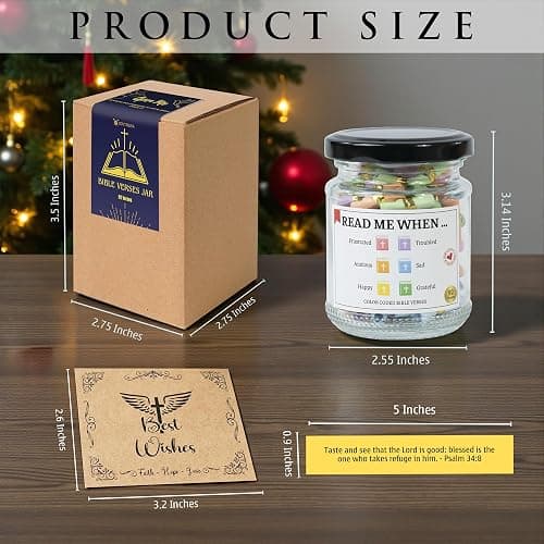 Bible Verse Jar – 92 Hand-Rolled Scripture Scrolls for Daily Encouragement, Inspirational Christian Gift, Religious Gifts for Women, Birthday Gifts for Mom, Christmas Gift for Women 2025 thumbnail 3