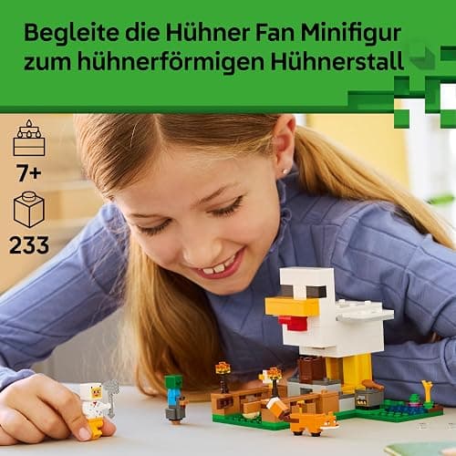 LEGO Minecraft Hühnerfarm - Spielzeug zum Bauen mit Hühner Fan Minifigur, Baby Zombie und Fuchs Figuren - Set mit Minecraft Figur - Ostergeschenke für Jungen und Mädchen ab 7 Jahren - 21585 thumbnail 4