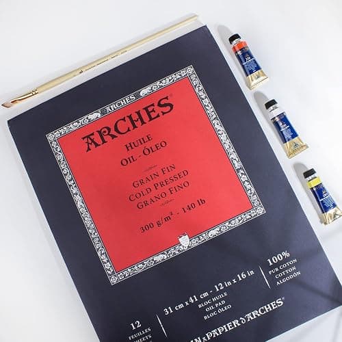 Arches Oil Pad, 12x16, 12 Sheets - Professional Art Paper for Oil Paint, Acrylic, Pastel thumbnail 2
