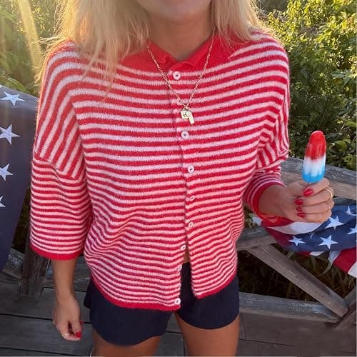 Women Knitted Crop Cardigan Shirt Short Sleeve Button Down Ribbed Knit Crop Top Y2k Girls Outwear Top Tee Shirt thumbnail 3