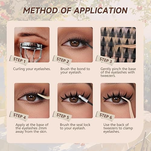JMS&JMS Anime Lash Clusters Manga Lash Extension C Curl Invisible Band Spiky Eyelash Clusters for Beginner (Fairy Pro-8-18Mix) thumbnail 6