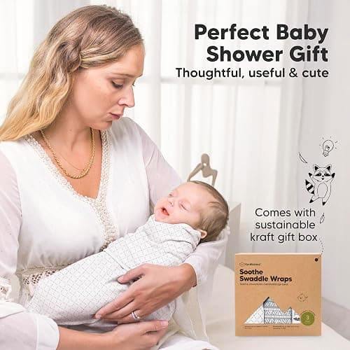 KeaBabies 3-Pack Organic Baby Swaddle Sleep Sacks - Swaddles for Newborns, Infant 0-3 Months, Baby Girls, Boys, Soft & Snug Newborn Sleep Sack, Nursery Swaddling Blankets (Nordic) thumbnail 9