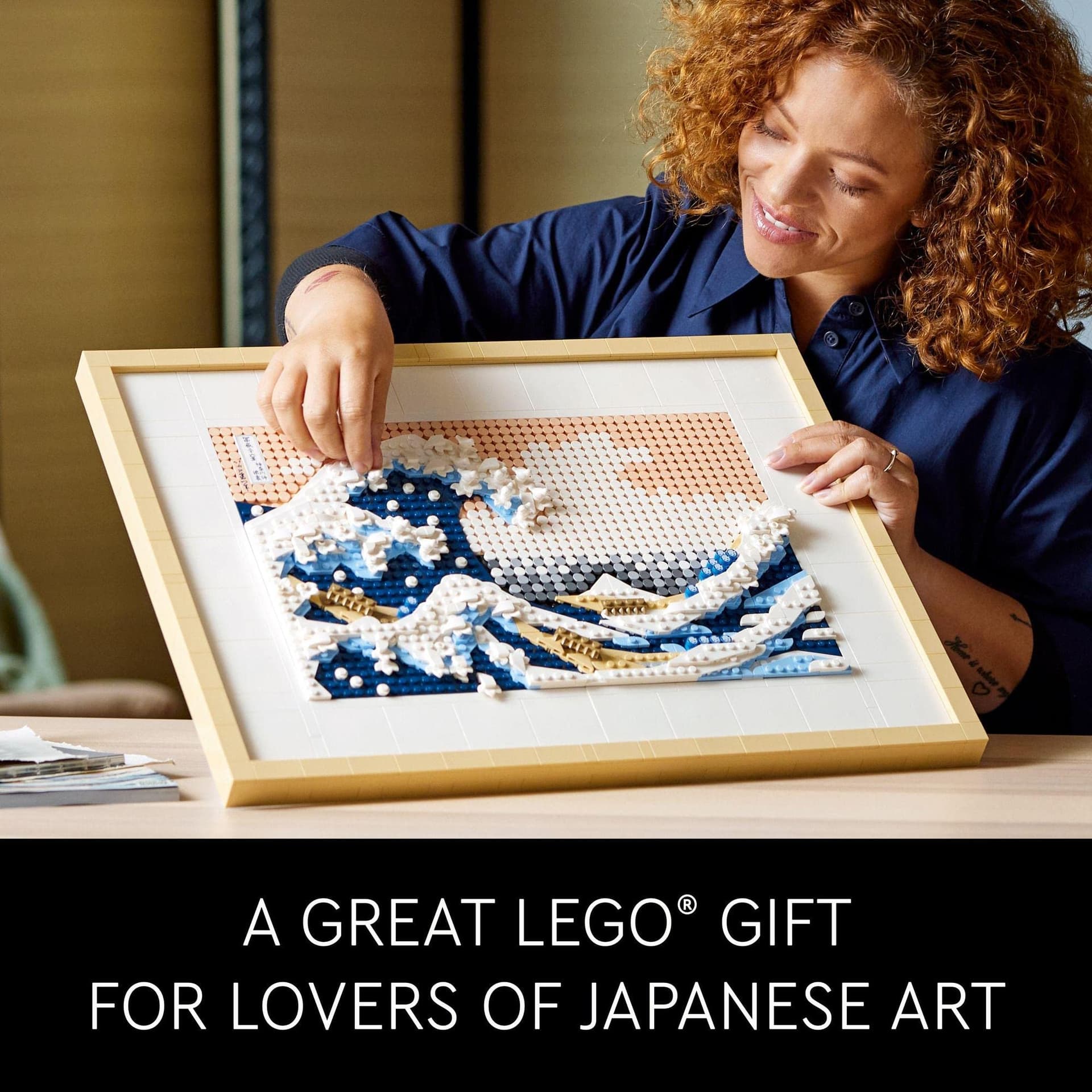 LEGO® Art Hokusai – The Great Wave 31208 Building Kit; Makes Meaningful for Art Lovers; Stress-Relieving Activity for Adults to Produce Beautiful Japanese Home Decor (1,810 Pieces) thumbnail 6