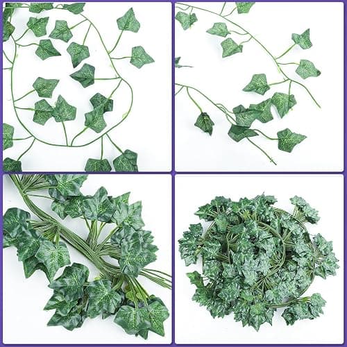 Alotiki Fake Vines, 60 Pack 420 Feet Artificial Ivy Garland Vines for Bedroom Decor, Hanging Vines for Party Wedding Christmas Decoration,Fake Leaves for Outdoor Patio Garden thumbnail 4