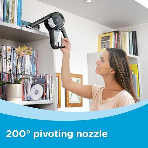BLACK+DECKER dust buster PIVOT VAC Handheld Vacuum Cordless, Car Vacuum Portable Rechargeable, Extendible Crevice Tool and 200 Degree Pivoting Nozzle, Strong Suction, Lightweight (BDH2000PL) thumbnail 5
