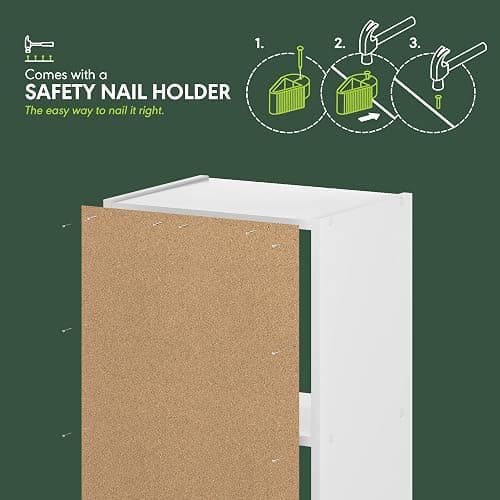Furinno LUDER Book Shelf, 3-Cube Bookshelf, Bookcase with Open Shelves, 9.3 x 12 x 31.5, Easy Assembly, for Living Room, Bedroom, Home Office, Sage Green thumbnail 8