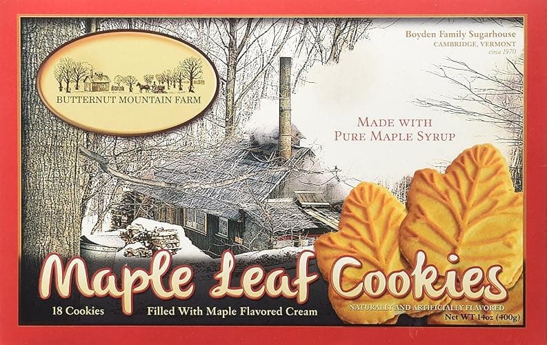 Butternut Mountain Farm Maple Leaf Cookies (Pack 2) - Image 1