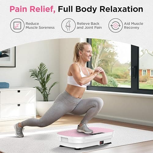 FEIERDUN Vibration Plate Exercise Machine, Vibration Plate for Lymphatic Drainage, Vibrating with Wider Plate,Vibration Platform with LED Screen for Weight Loss,150/180Kg Capacity thumbnail 4