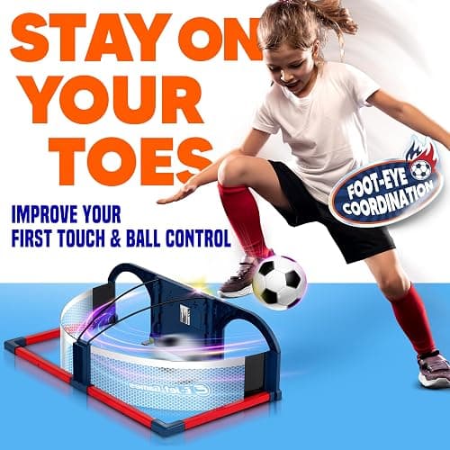 E E-JET GAMES Soccer Trainer, Kids Soccer Exercises Training Set | Improve Agility First Touch Ball Control & Foot-Eye Coordination Hand-Eye thumbnail 2