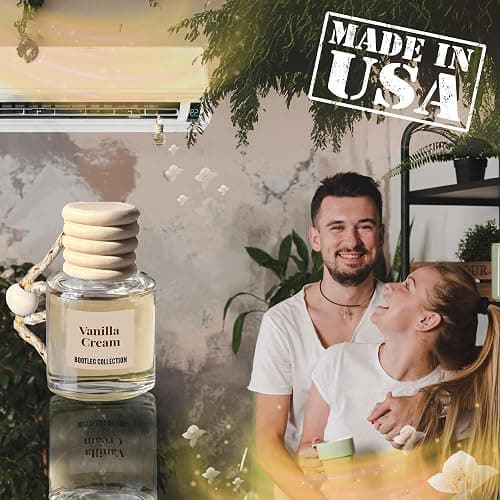 Car Air Freshener Diffuser, Vanilla Cream Aromatherapy, Natural Fragrance Oil, Long Lasting, By Bootleg Collection, Made in USA thumbnail 7