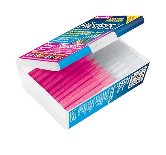 Piksters Interdental Brush Extra Tight Gaps 40 Pack Pink Size 00 thumbnail 3