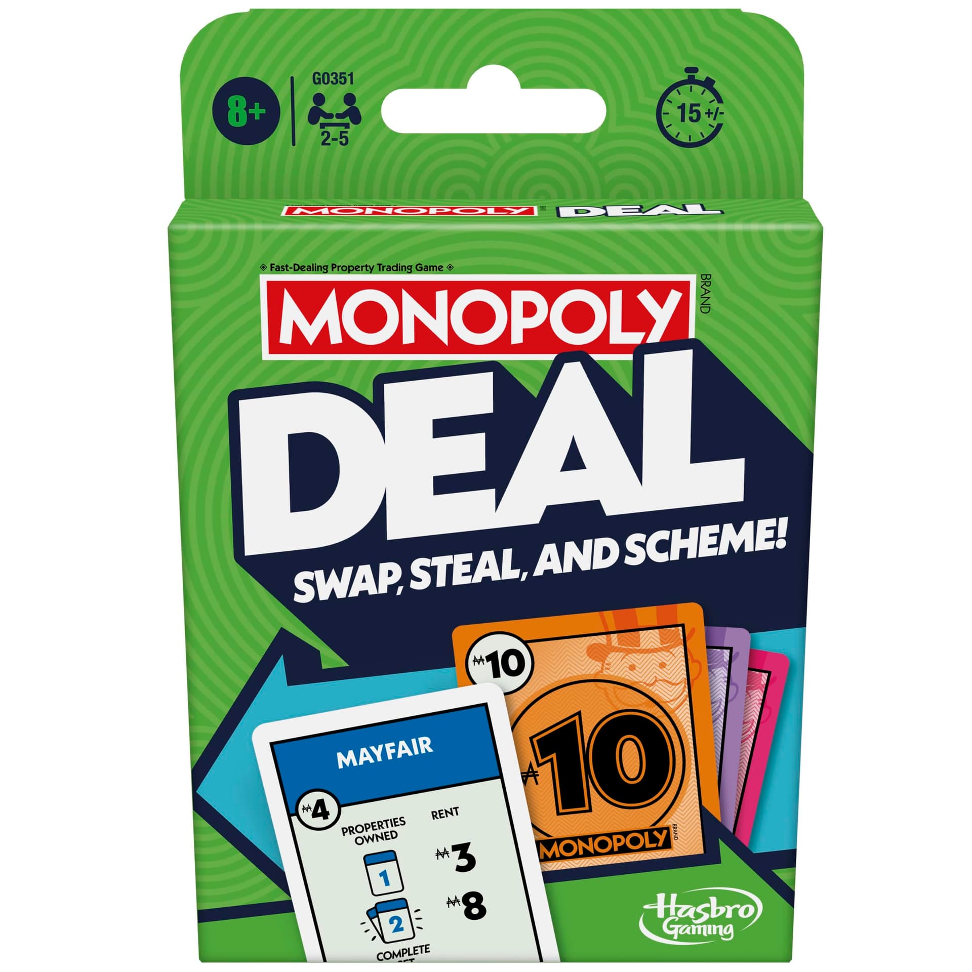Monopoly Deal Card Game | Quick-Playing Card Game | Fun Games for Families and Kids | Ages 8 and Up | 2 to 5 Players | 15 Mins. | Travel Games s thumbnail 2