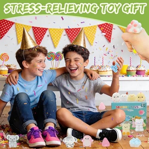 28pcs Squishy Pack,Fidget Toys Kit,Include taba Squishies Party Favors for Kids 4-8 8-12 Treasure Box Toys for Classroom Birthday Xmas Gifts Goodie Bag Stocking Stuffers for Teens (28pcs) thumbnail 7