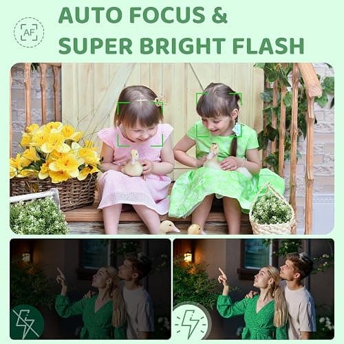 Digital Camera - 5K 72MP Vlogging Camera with 16X Zoom for Kids' Gifts - Autofocus Point and Shoot Digital Cameras for Photography - UHD 2.8'' Screen Compact Portable Camara with 32GB SD Card thumbnail 4