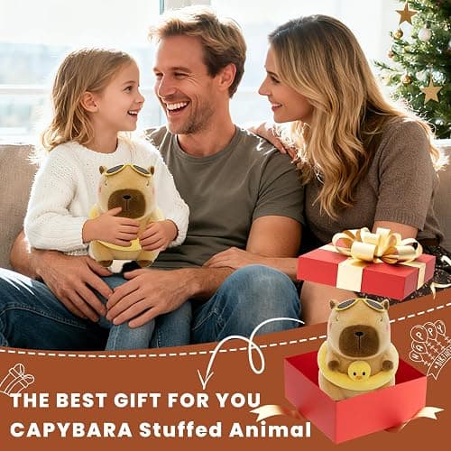 Pazoiaa Cute Capybara Plush, 10 Inch Capybara Stuffed Animal Kawaii Soft Capybara Doll Pillow Gifts for Boys Girls thumbnail 2