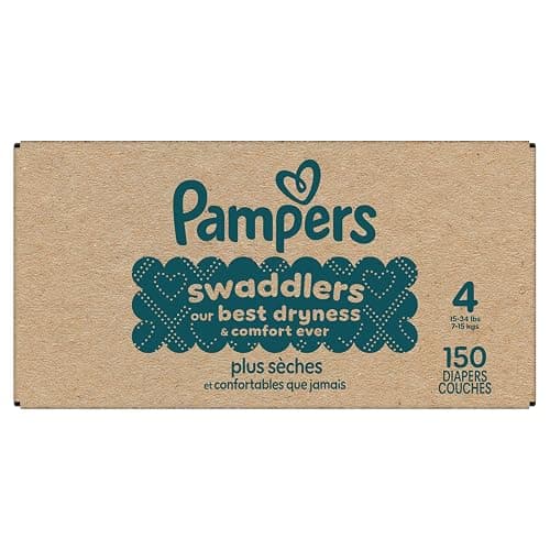 Swaddlers Diapers, Size 4 (15-34 lbs), 150 Count, Fragrance Free, Hypoallergenic, Absorbent, Pediatrician Recommended, Skin Safe thumbnail 16