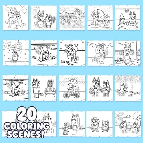 Bluey Motion Animation Tablet - Turn Drawings into Bluey with 20 Design Inserts, Coloring Markers, Drawing Pad, 8"W x 8.5"H thumbnail 4