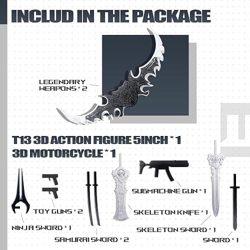 KERITOBA Assembly Completed T13 Action Figure Set,Dummy 13 3D Printed Toys,Titan 13 Action Figures,Premium Presents for Xmas,Birthdays,and Everyday Joy (Silvery) thumbnail 4