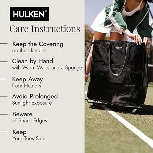 HULKEN - Large, Black - Reusable Grocery Bag On Wheels, Shopping Trolley, Rolling Tote, Zipper Closure, Lightweight, Carries Up to 66 lb & Fits 5 Grocery Bags, Folds Flat, Unbreakable Handles thumbnail 7