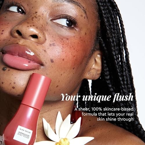 Glow Recipe Niacinamide Dewy Flush Tinted Liquid Blush Serum - Glowy Blush for Cheeks to Smooth, Hydrate & Brighten - Liquid Korean Makeup with Buildable Soft Pink Tint - Cherry Flush (0.4 oz) thumbnail 2