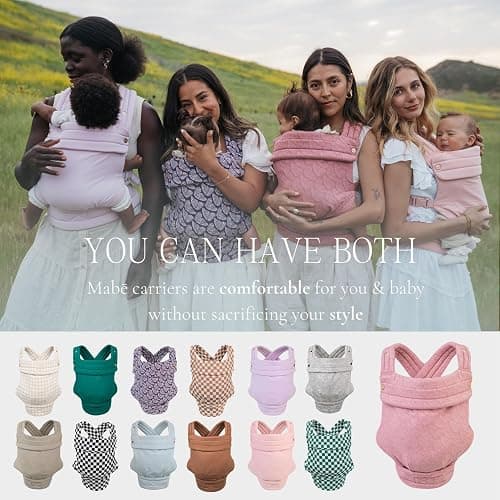 Mabē Monarch Ergonomic Baby Carrier – Premium Cotton Soft Structured Newborn to Toddler Carrier with Hip-Healthy Design, 3 Carry Positions (7-35lbs), Lightweight & Breathable, (Mocha) thumbnail 6