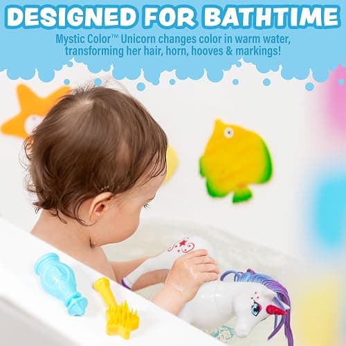Tub Works® Mystic Color Unicorn™ | Color Changing Bath Toy for Kids & Toddlers | Magical Transformation in Warm Water | Kids Bath Toys, Toddler Bath Toys & Interactive Bathtub Toys for Creative Play thumbnail 2