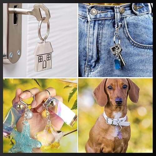 Teenitor 120Pcs Key Chain Rings Keychain Rings 1inch, Keychain Making Supplies, Key Chain for Crafts, Key, Car thumbnail 7
