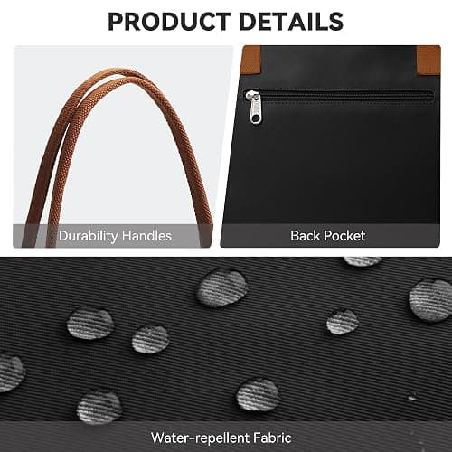 KALIDI Tote Bag for Women Nylon Top-Handle Purse,Shoulder Hobo handBag with Zipper Leisure Foldable Weekend thumbnail 6