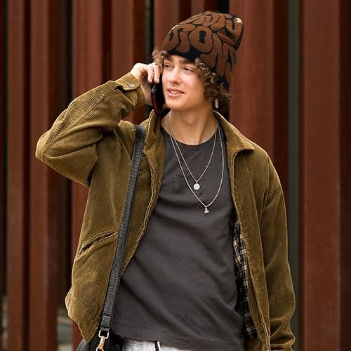Supaico Men Women Y2K Beanies Gothic Graphic Knitted Hat Winter Warm Beanies Casual Outdoor Skull Cap - Black White Gv - Beanie thumbnail 6