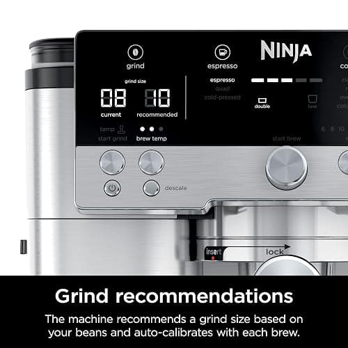 Ninja Luxe Café 3-in-1 Espresso, Drip Coffee and Cold Brew Machine | Intergrated Coffee Grinder, Milk Frother, Assisted Tamper & Built-In Espresso Accessory Storage | Stainless Steel | ES601 thumbnail 7