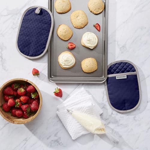 KitchenAid Asteroid Pot Holder 2-Pack Set, Cobalt Blue, 6.5"x10" thumbnail 2