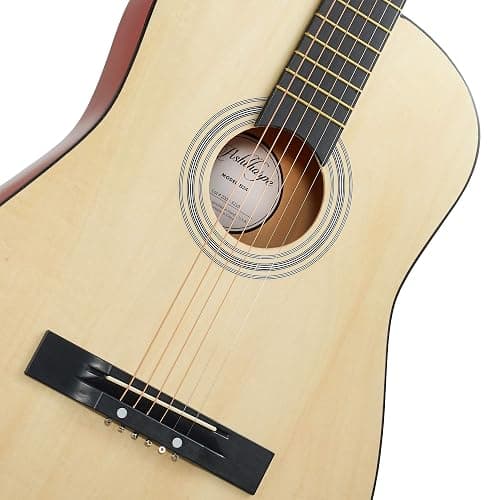 Ashthorpe 38-inch Beginner Acoustic Guitar Package (Natural), Basic Starter Kit w/Gig Bag, Strings, Strap, Tuner, Pitch Pipe, Picks thumbnail 2