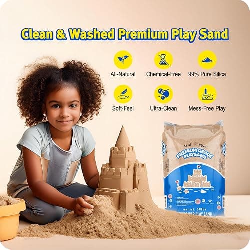 Sandpiper Multiuse Play Sand for Kids, Silica Sand for Sandbox Sand Table Areas, 50 Lbs thumbnail 7