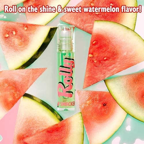 Lip Smacker Rolly Lip Gloss, Classic Roller-Ball Design for a Cooling Sensation, Hydrating & Moisturizing Shine - Watermelon thumbnail 2