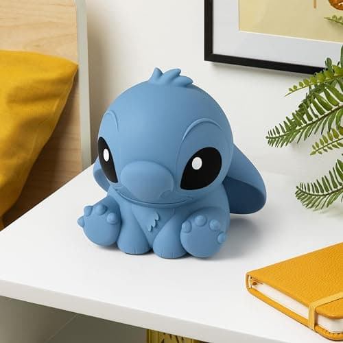Stitch Squishy Lamp - Officially Licensed Disney Free Standing Desk Light, Gaming Room Decor and Merchandise for Boys and Girls, Nightlight Gift Accessory for Playroom and Bedroom, | Paladone thumbnail 2