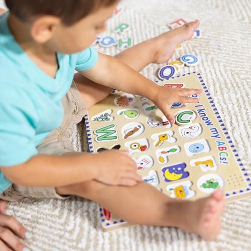 Melissa & Doug Wooden Alphabet Sound Puzzle - Wooden Puzzle with Sound Effects (26 pcs) - FSC Certified thumbnail 6