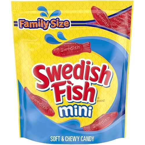 SWEDISH FISH Mini Soft & Chewy Candy, Bulk Candy, Family Size, 1.8 lb - Image 1