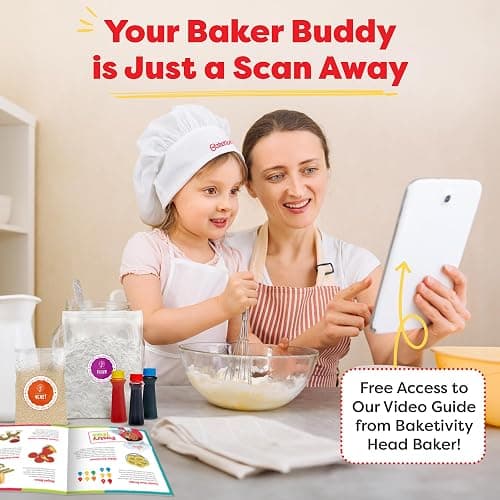 Baketivity Rainbow Bagel Kids Baking Kit with Pre-Measured Ingredients | Create Colorful Bagels using STEM Lessons, Step-By-Step Instructions, Video Guide Perfect for Ages 6–12+ thumbnail 8