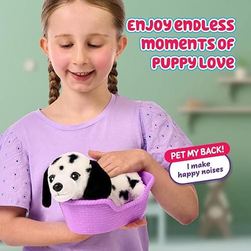 Little Live Pets My Really Real Puppy Mini Pepper The Dalmatian, Interactive Plush Toy with Basket, 20+ Sounds and Reactions, Puppy Toys for Kids thumbnail 6