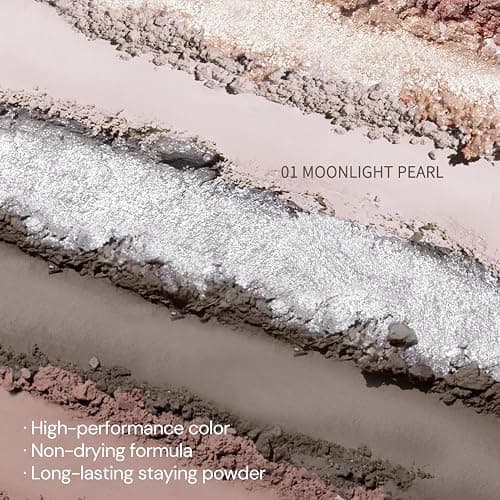 Flower Knows Shell's Jewel 6-Color Makeup Palette,Nude Pink Eyeshadow with 4 Matte + 2 Shimmer Shades,Blendable Smooth Cute Make Up,0.23 Oz(01 Moonlight Pearl) thumbnail 3