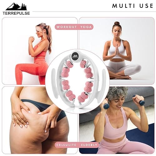 Terrepulse Anti Cellulite Roller & Lymphatic Drainage Massager | Deep Tissue Fascia Blaster & Muscle Roller | Tool for Sore Arms, Legs, Neck, Shoulders, Stomach & Buttocks (Pink) thumbnail 4