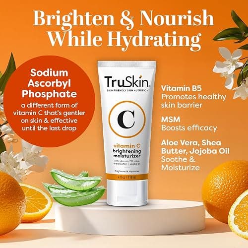TruSkin Vitamin C Face Cream - Brightening Daily Moisturizer, 2 fl oz | Vitamins C & E, B5, Jojoba Oil & Green Tea to hydrate, nourish and support smooth, radiant-looking skin thumbnail 2