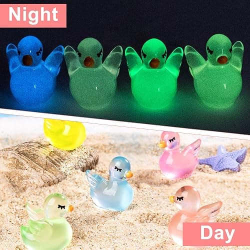 200 Pcs Mini Resin Animals Kit Accessories Variety Pack Glow Animal Figurines Resin Dairy Cow Ducks Figurines Accessories for Variety Pack for Garden Micro Landscape Aquarium Potted Dollhouse Decor thumbnail 7