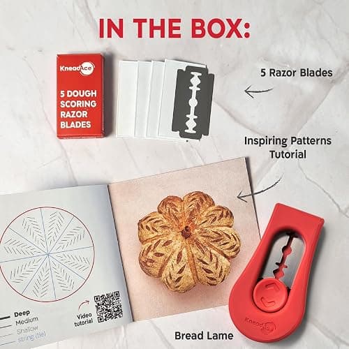 KneadAce Upgraded Extractable & Magnetic Bread Lame Dough Scoring Tool - Professional Sourdough scoring tool for Sourdough Bread baking & Bread Making Tools - Scoring Patterns booklet & 5 Razor Blades thumbnail 5