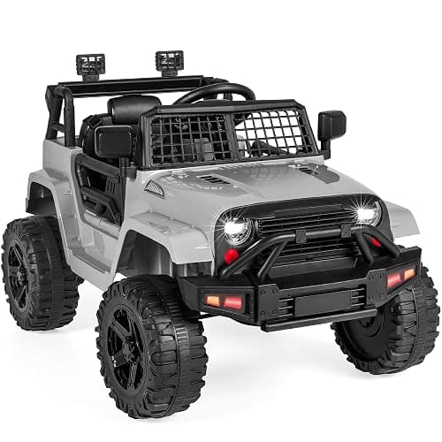 Best Choice Products 12V Kids Electric Vehicle Toy Ride On Car with Parent Remote Control for Toddlers, Seat Harness, 61 lbs Weight Capacity, Locking Doors, Spring Suspension, Bluetooth - Gray - Image 1