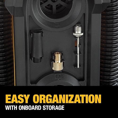 DEWALT Tire Inflator Portable Air Compressor 20V MAX, Car Air Pump with Automatic Shut Off, LED Light, Tool Only (DCC020IB) thumbnail 5