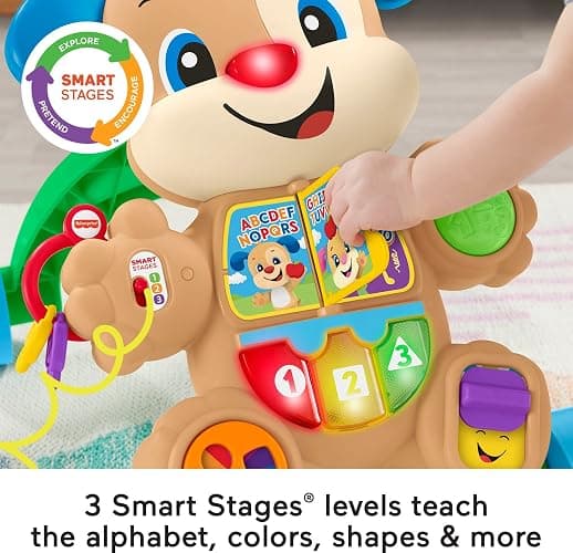 Fisher-Price Baby Toy Laugh & Learn Smart Stages Puppy Walker with Educational Music Lights & Activities for Infants Ages 6+ Months thumbnail 4