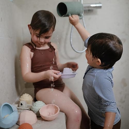 mushie Baby Bath Rinse Cup | 100% Food Grade Silicone | Shampoo & Body Washing Rinser Cup For Kids (Dried Thyme) thumbnail 4
