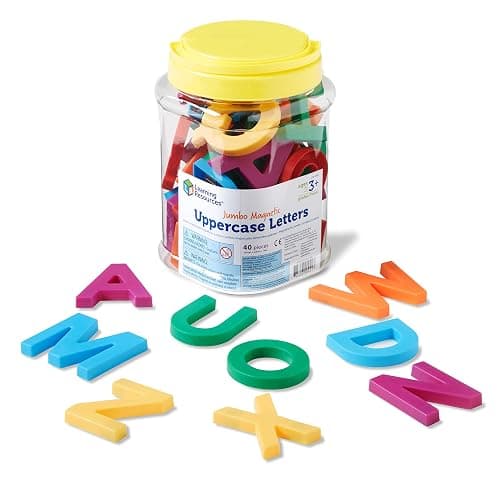 Learning Resources Jumbo Magnetic Uppercase Letters - Magnetic ABC, Alphabet Recognition for Preschoolers, Phonics and Spelling, Classroom, Teach Toddler Reading, Educational Toy, Gifts for Kids - Image 1